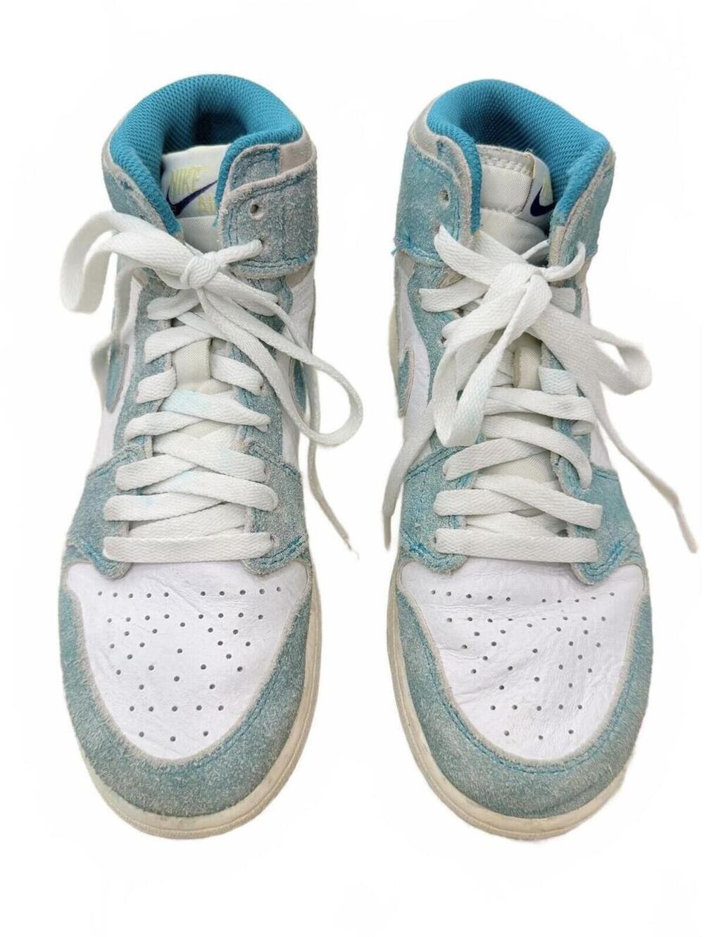 Nike Air Jordan 1 Retro High OG Turbo Green GS Youth White Teal Size 6Y Unisex